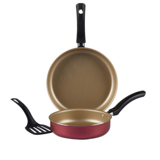 Frigideiras Antiaderente 2 Peças E Espátula Cereja Nacional em Oferta na Shopee