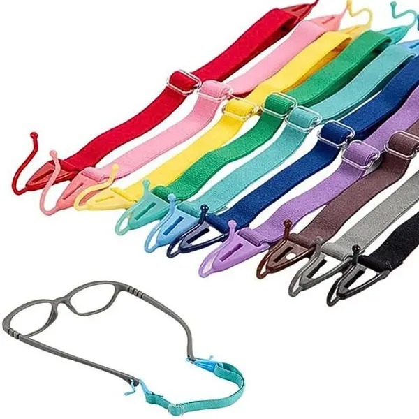 Cordão Cordinha Ajustável Infantil Elástico Óculos miraflex estrabismo bebê baby furo gancho armação grau em Oferta na Shopee