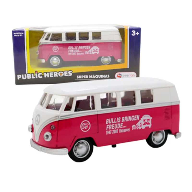 Carrinho De Fricção Kombi Vermelha - Shiny Toys em Oferta na Shopee
