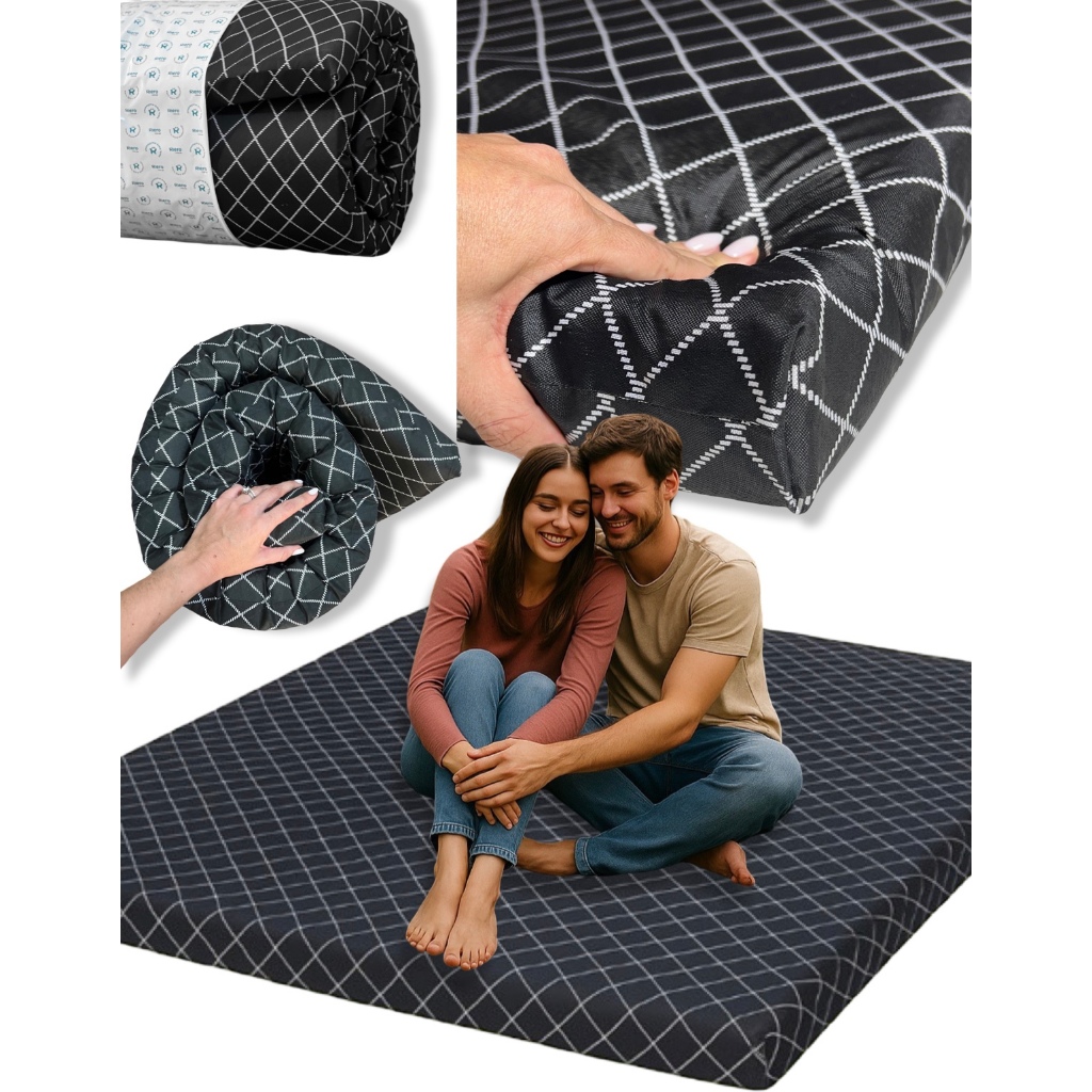 Colchonete Camping Casal 6x138x190cm Espuma premium D28 Portatil Viagem ferias infantil em Oferta na Shopee