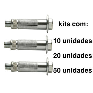 Kits Parabolt Chumbador 1/4" x 2" Fixação Pesada em Concreto – Bucha com Parafuso Aço Zincado em Oferta na Shopee
