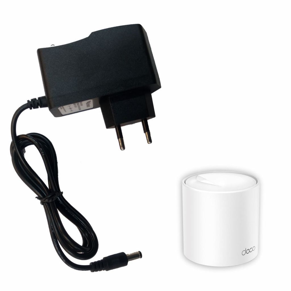 Fonte Para Roteador TP-Link X50 Deco AX3000 Mesh Wifi 6 Bivolt ( Cabo De Força / Cabo De Energia / Carregador ) - R980