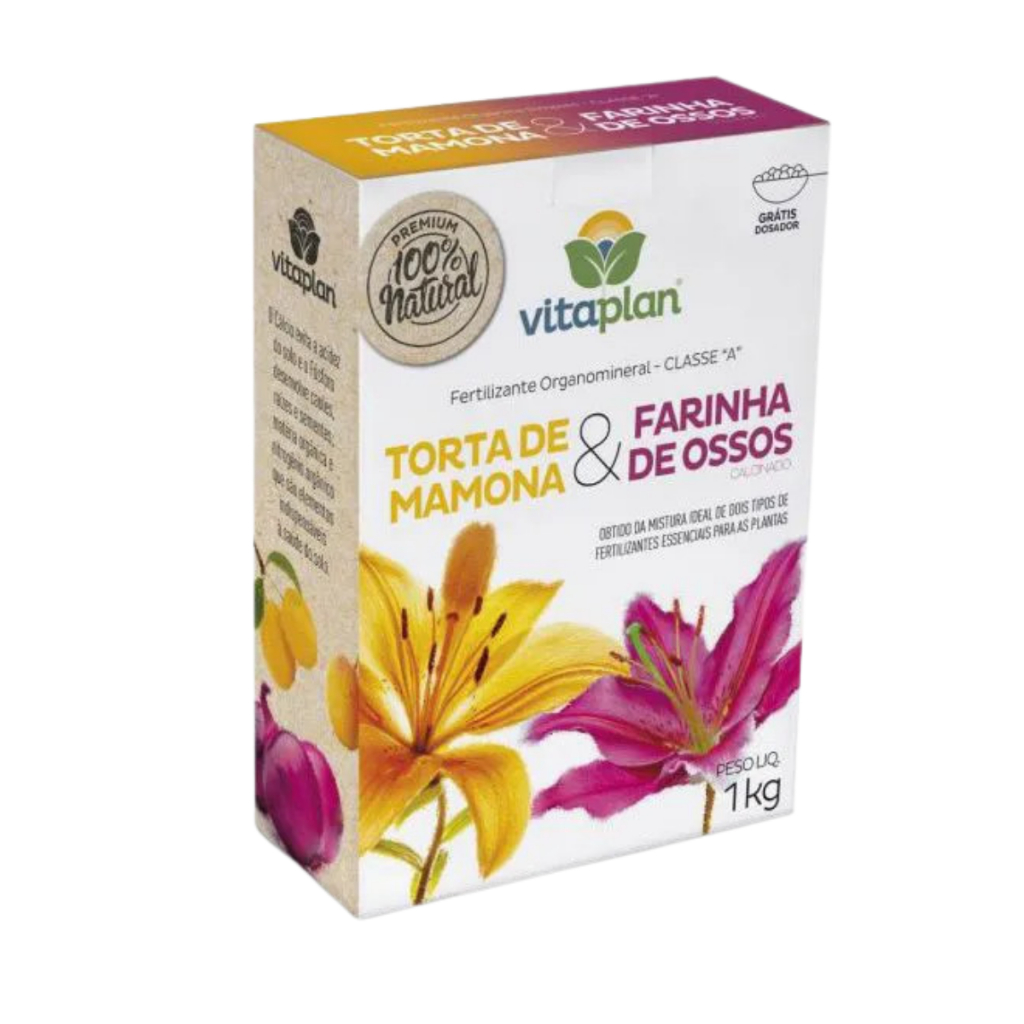 Torta de mamona + Farinha de ossos - Adubo Organico Fertilizante 100% Natural