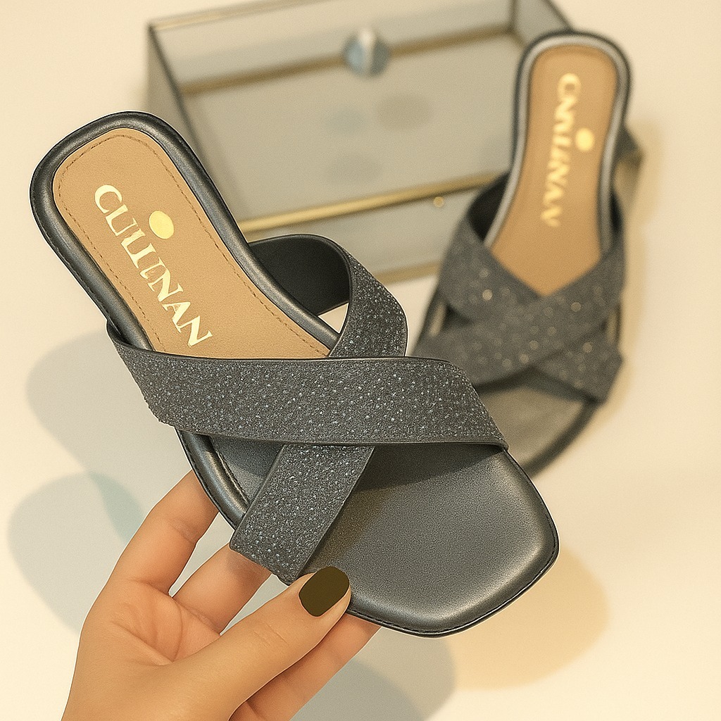 🌟 Rasteira Feminina Elegante Cullinan | Conforto, Estilo e Brilho para o Dia a Dia ou Ocasiões Especiais – Leve, Moderna em Oferta na Shopee