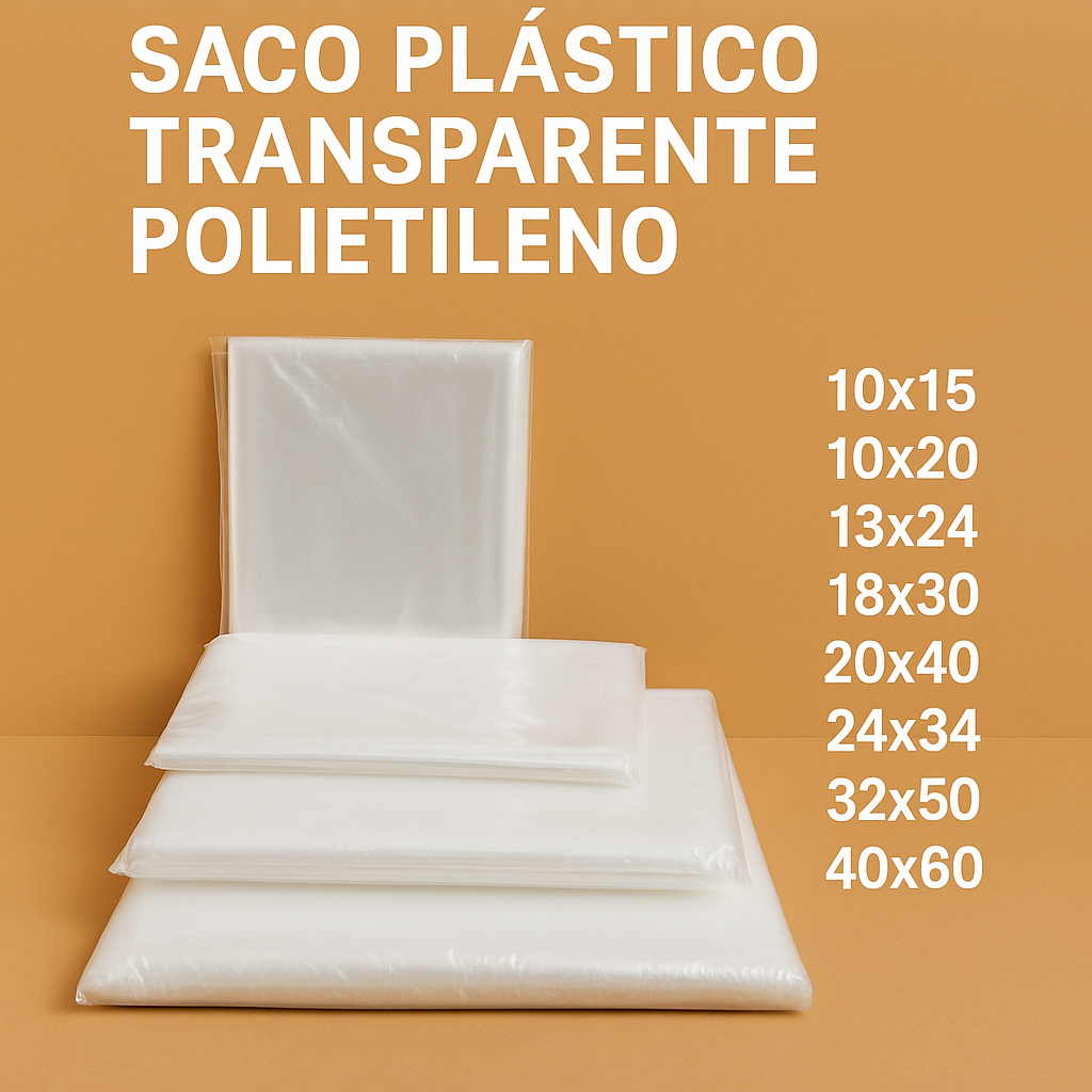 100 UNID. Saco Plástico PE Transparente em Oferta na Shopee