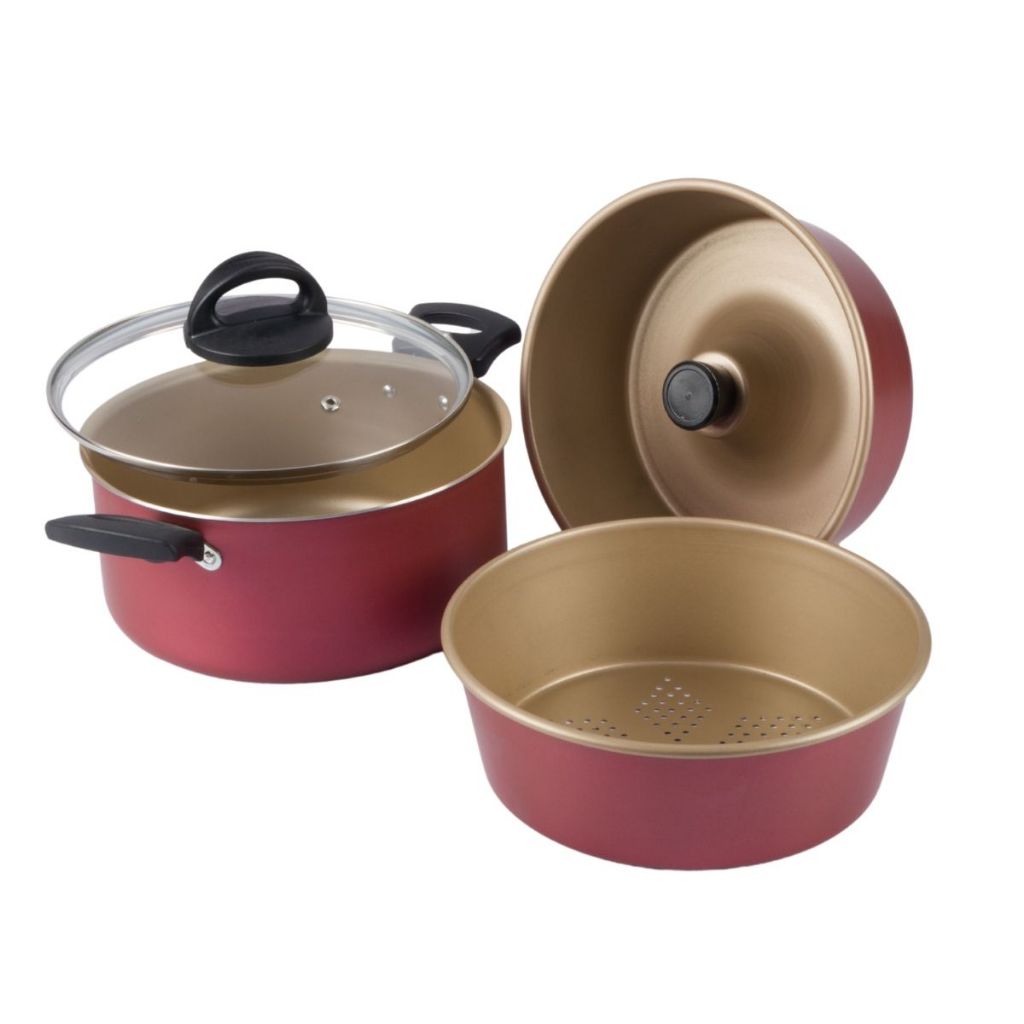 Panela Multiuso 3 Em 1 Antiaderente 20Cm Cereja Nacional em Oferta na Shopee