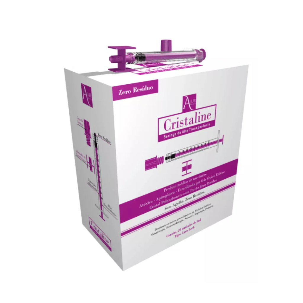 Seringa Cristaline 1ml Resíduo Zero Com Transferidor - Alur