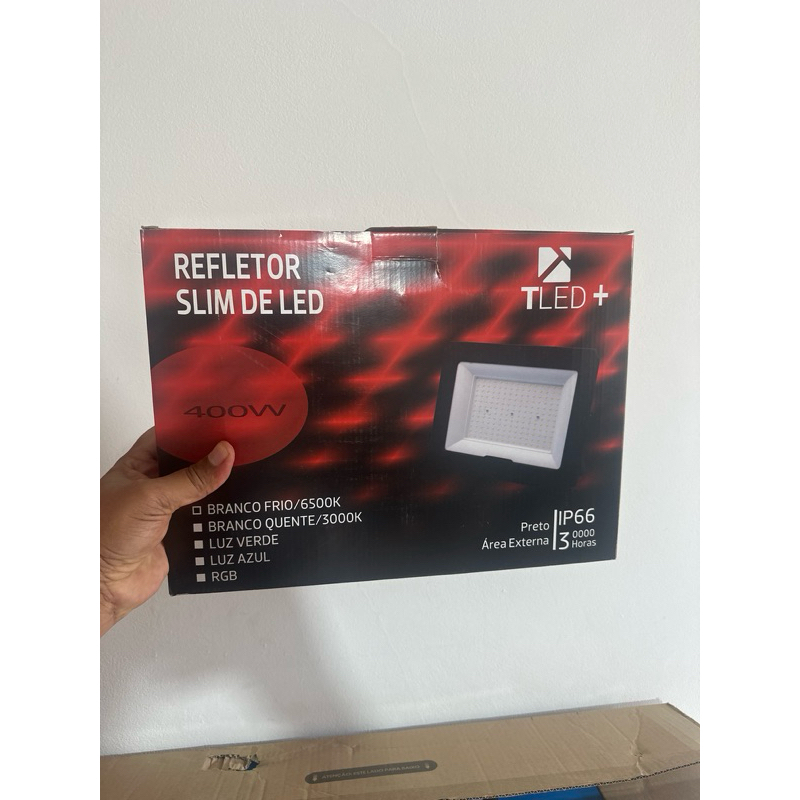 REFLETOR LED 400W HOLOFOTE SUPER LED SMD BRANCO FRIO BIVOLT PROVA D'ÁGUA