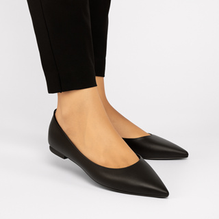 Sapatilha Feminina Bico Fino Casual Basica Preta Confortável Dia a Dia Formal Jaqueline Costa em Oferta na Shopee