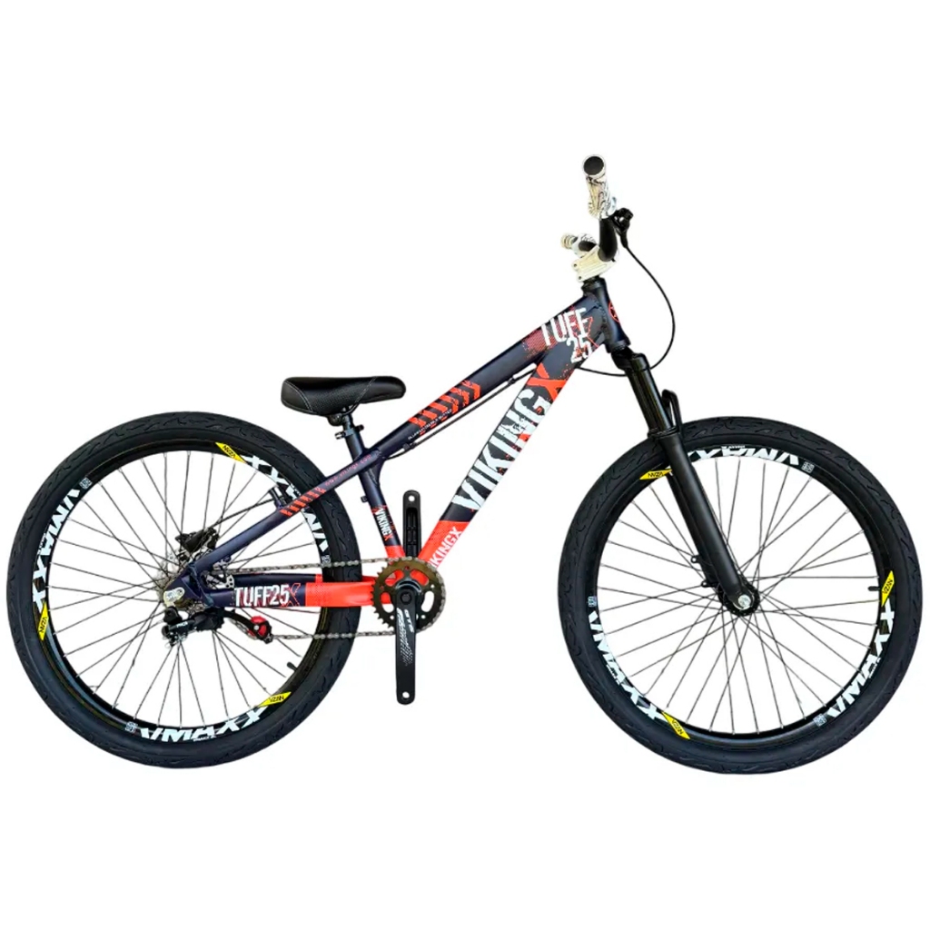 Bicicleta aro 26 Viking Tuff 25 do Grau Vmaxx Paredão Freio a Disco Pneus Flame - Viking do Grau
