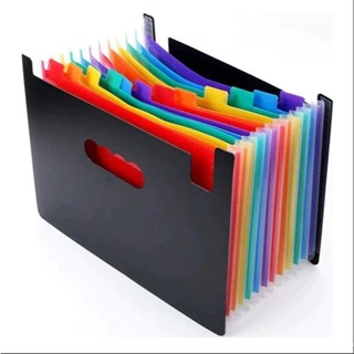 Ref.XB Pasta organizadora  Arquivos Sanfonada Expansível plástico divisórias grandes tamanho Ideal a Folha A4 Documentos em Oferta na Shopee