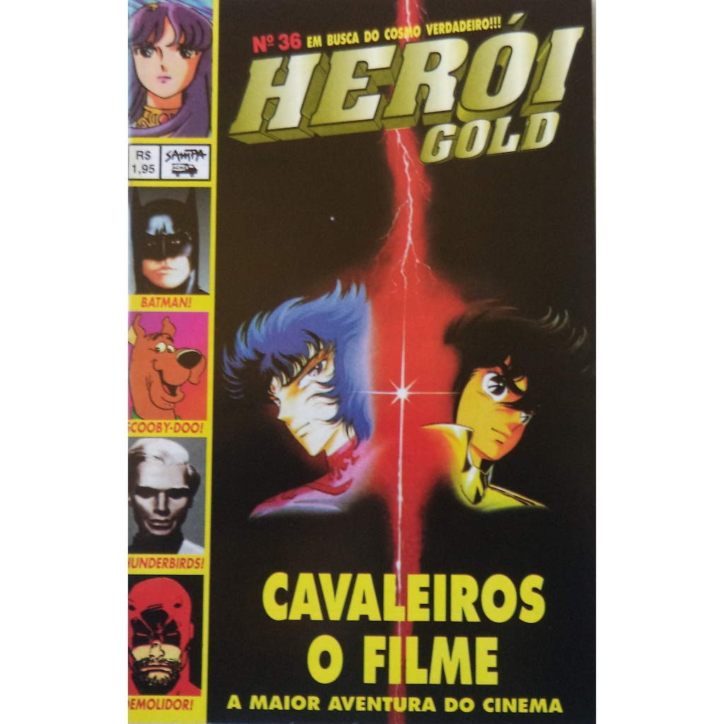 Revista Heroi Gold N° 36 Capa Cavaleiros do zodíaco o filme