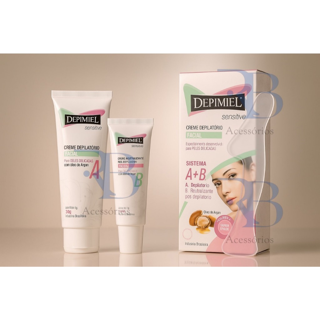 Creme Depilatório Facial Buço Sensitive Para Todo Tipo De Pele 40g + Aplicador - Depimiel