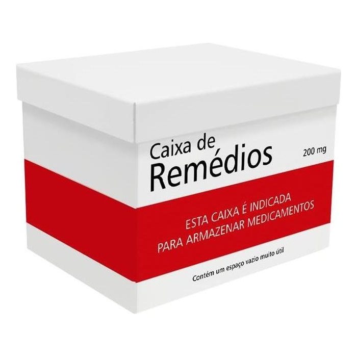 Caixa Organizadora Porta Remédios Farmácia Em Aço Estampada Caixa De Remédios