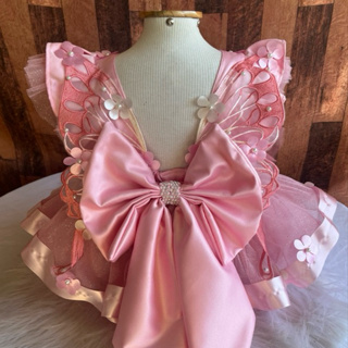 Romper jardim encantado (Rosa Asa fixa Bordada) em Oferta na Shopee