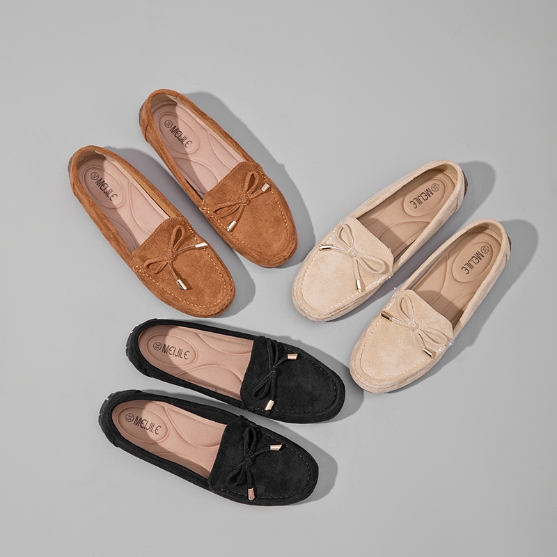 Sapato feminino confortavel Fundo macio com decoração de laço em Oferta na Shopee