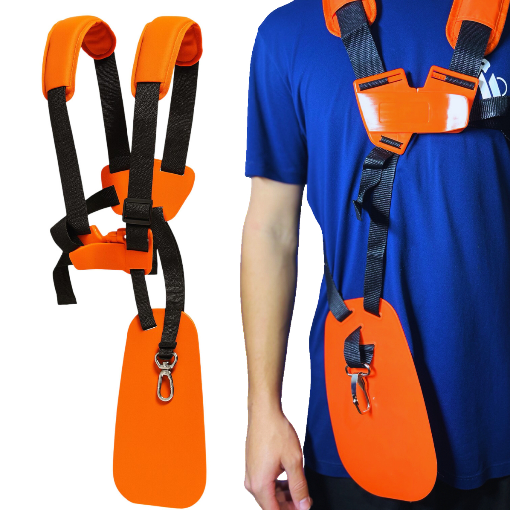 Colete Cinto Duplo De Sustentação Alça Para Roçadeira Universal Confortável