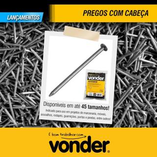 PREGO C/CABECA 16X24 (2.1/4X12) POL, VONDER
