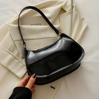 Bolsa de Ombro Feminina Casual Baguete Couro Elegante Promoção