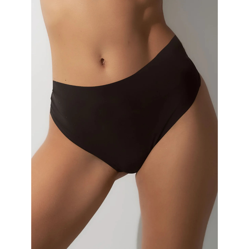 Calcinha Fio Dental Cintura Alta Sem Costura Segunda Pele em Oferta na Shopee