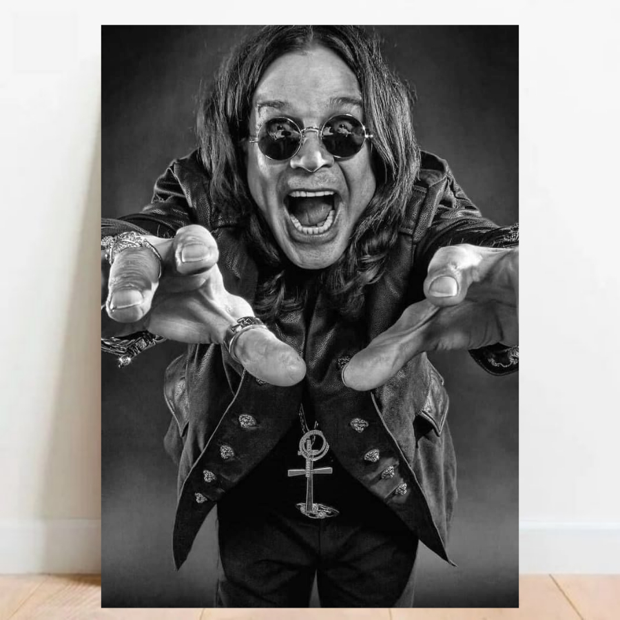 Quadro Placa Decorativa Ozzy Osbourne Black Sabbath banda de rock Metal com moldura 02 em Oferta na Shopee