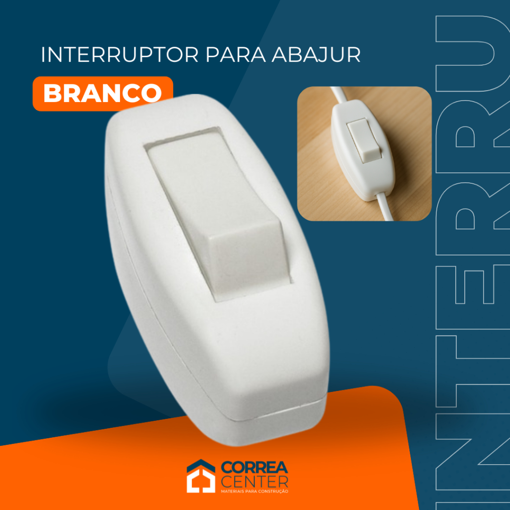 Interruptor Abajur Meio Cordao Pera Simples Branco Perlex Liga Desliga Lampada Mesa em Oferta na Shopee