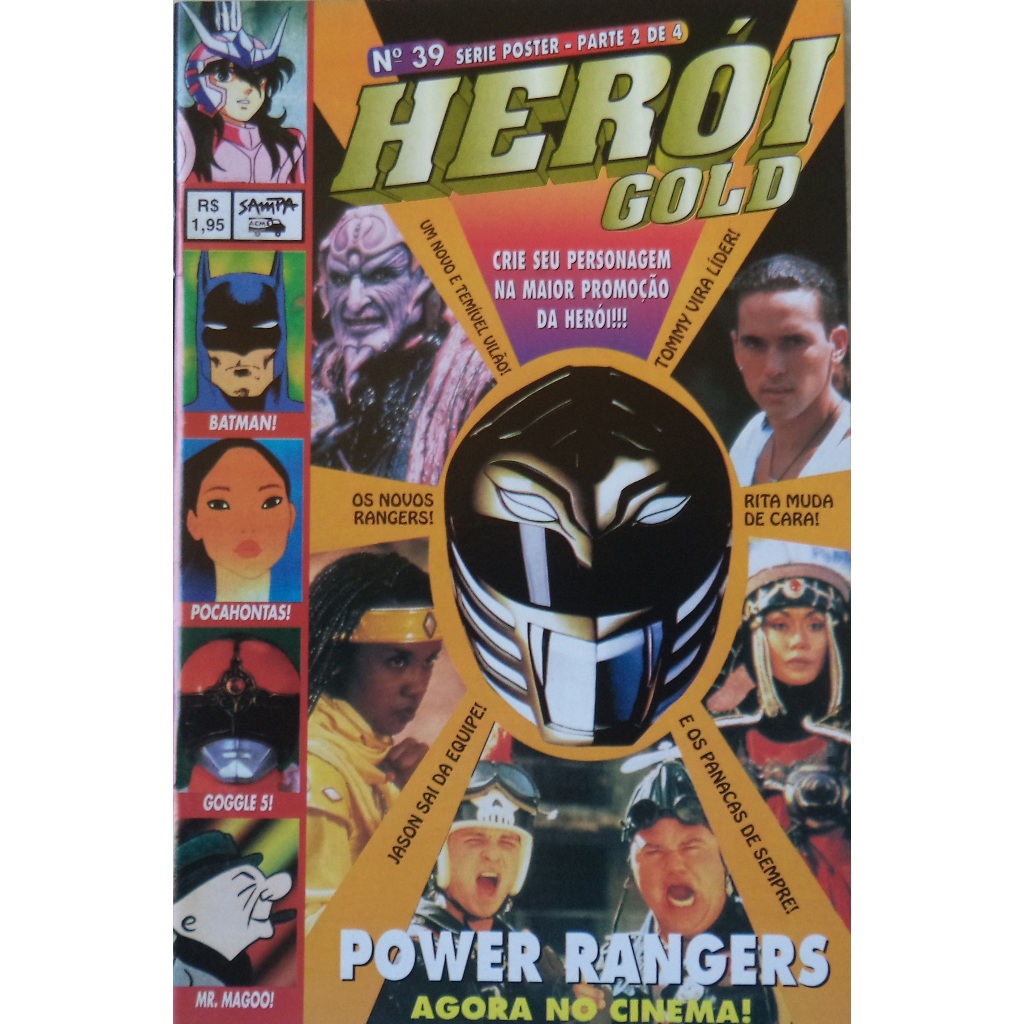 Revista Heroi GOld N° 39 Série Poster parte 2 de 4 Capa Power Rangers
