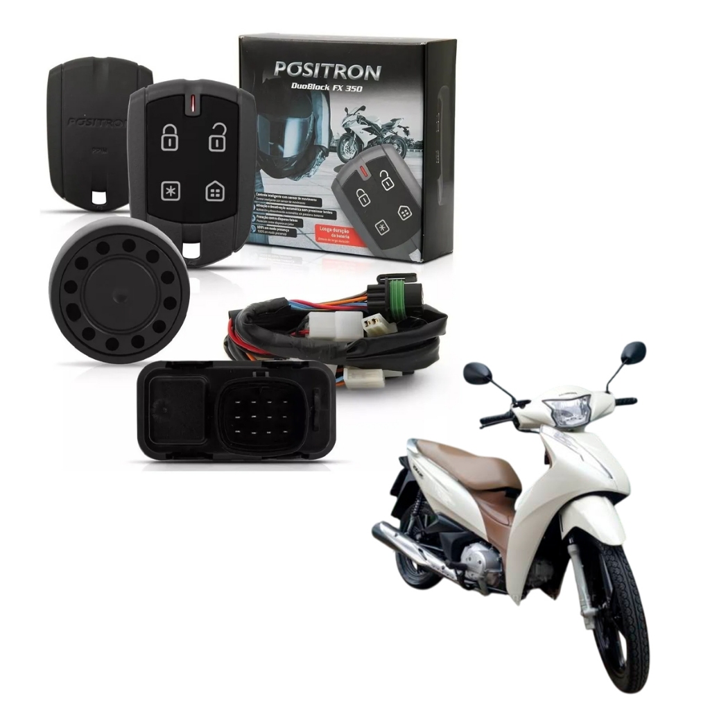 Alarme Dedicado Positron Presença Honda Biz 125cc 2018/2024