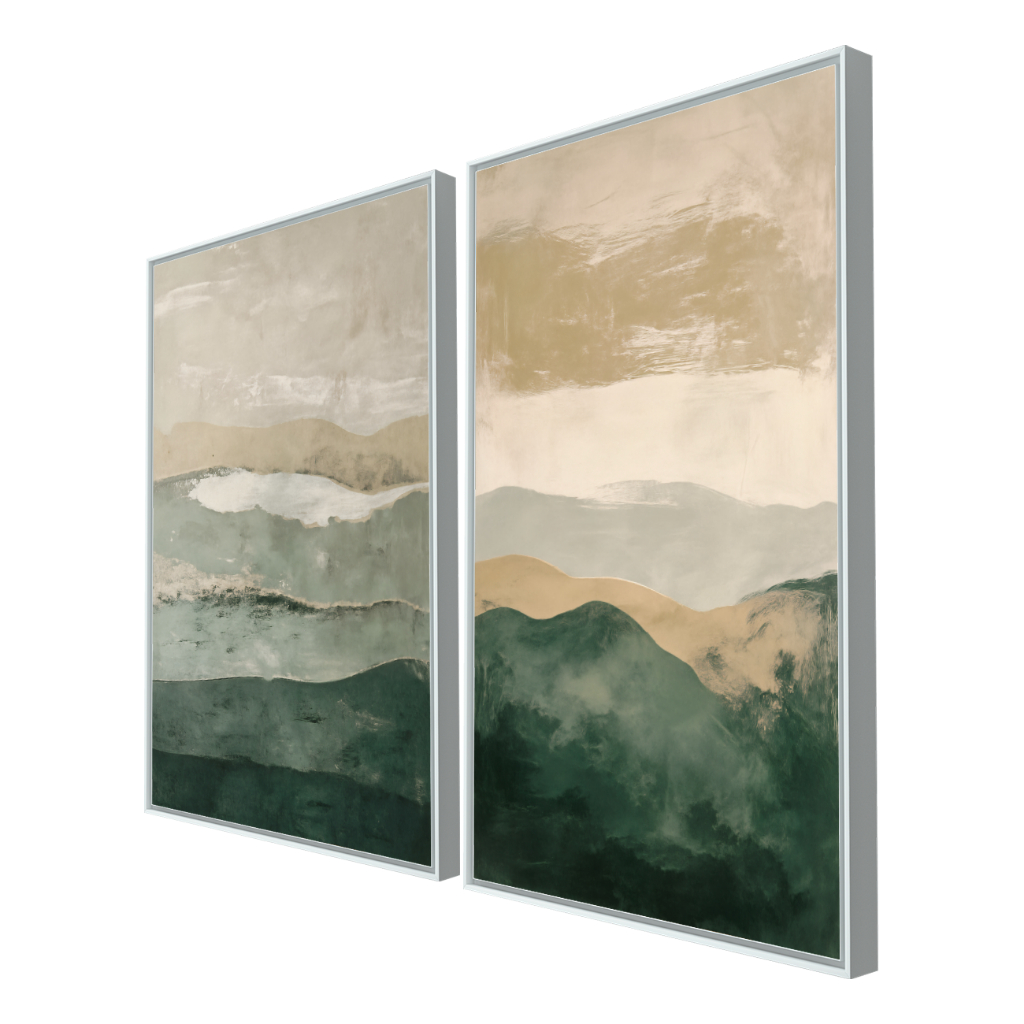 Kit Quadros Decorativos Com Moldura Abstrato Grande Moderno Para Sala Quarto Hall — imagem 2 de 2