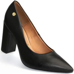Sapato Scarpin Vizzano Salto Alto Bloco Confortável 1285 Preto