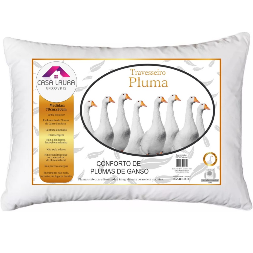 Sono dos Sonhos: Travesseiro Pluma de Ganso 100% Natural | Conforto Premium