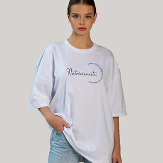 Camiseta Oversized Feminina Nutricionista – Conforto e Atitude Paixão pela Saúde 100% Algodão em Oferta na Shopee