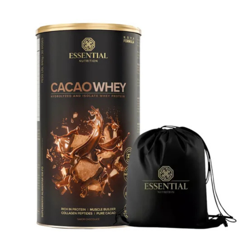 Cacao Whey 900g Hidrolisado + Bag Exclusiva Essential