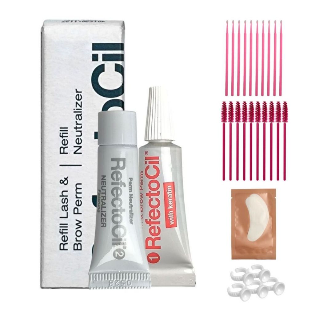 Refil Refectocil Passo 1 Permanente Lift e Passo 2 Neutralizer Neutralizador Brow Lamination Cílios