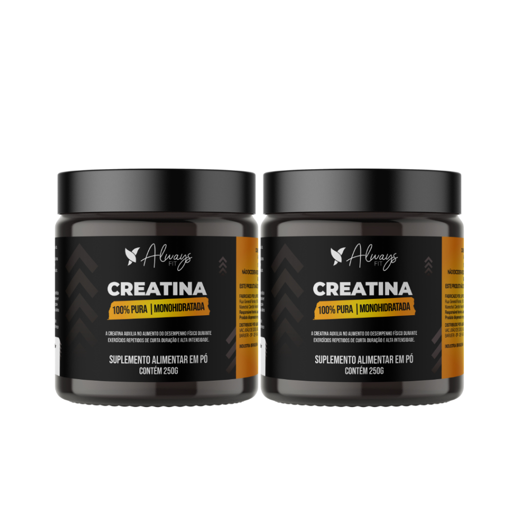 Creatina Monohidratada Always Fit 100% Pura 250g - 2 Unidades