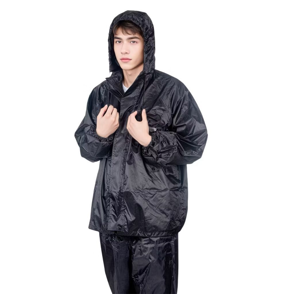 Kit Capa de Chuva Moto PREMIUM | Faixa Refletiva 360° | Impermeável Duplo Zíper | Unissex Adulto - Qualidade Garantida!