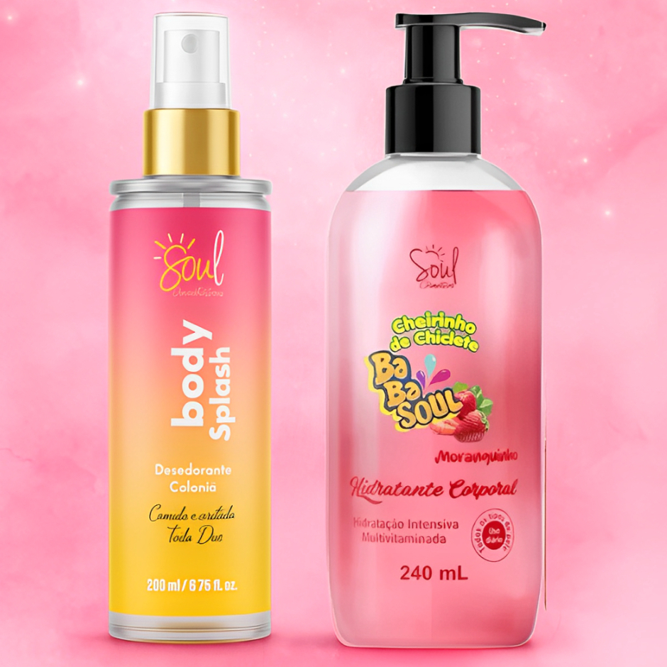 Kit Bory Splash + Hidratantes Corporais Feminino | Perfume Corporal Soul Cosméticos Cheirosíssimo