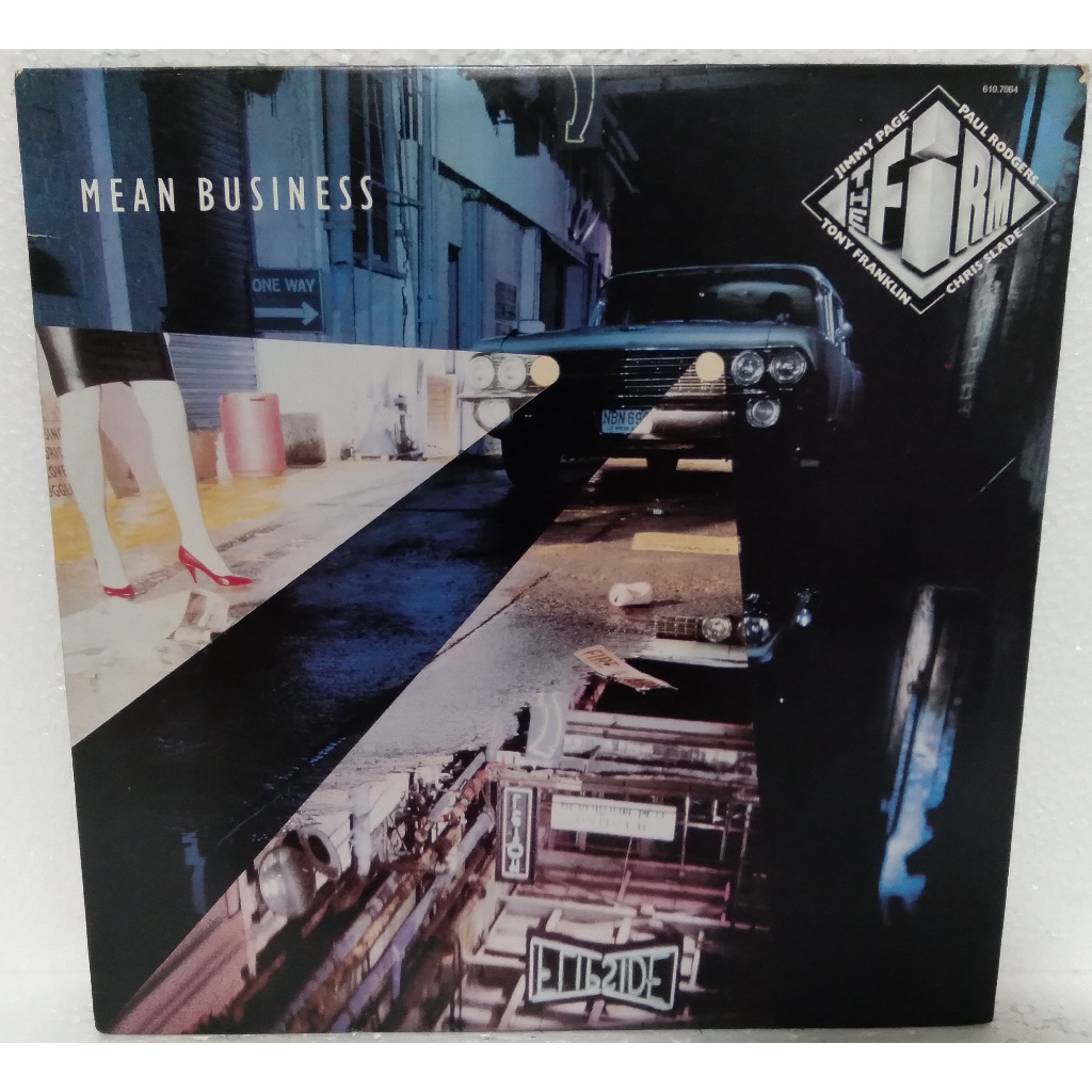 Lp - The Firm (Jimmy Page, Paul Rodgers) - Mean Business - 1986 - c/enc