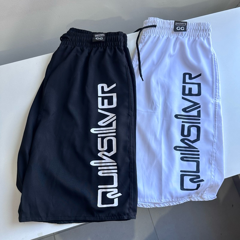 KIT 2 BERMUDA ELASTANO FITNESS ACADEMIA QUIKSILVER em Oferta na Shopee