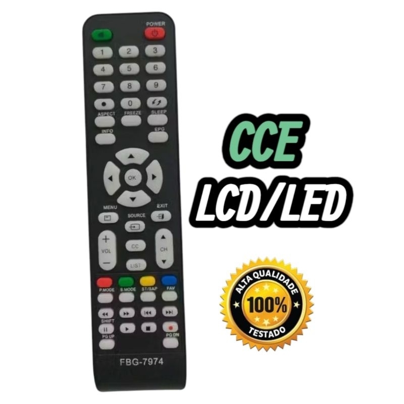 Controle Remoto Compativel Tv CCE  L322 / LK42D / C320 / C4601 FBG-7974