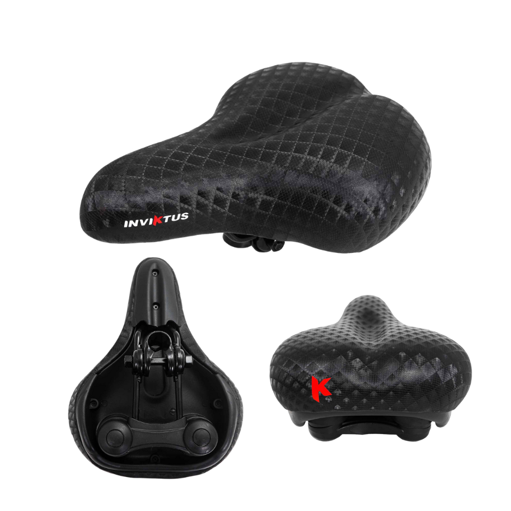 Banco Selim Bike 2 Molas Elastomero Holográfico Inviktus Confortável Bmx Mtb