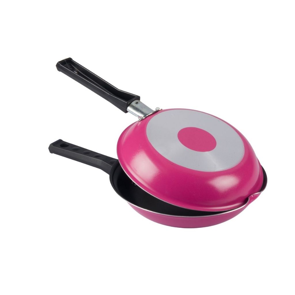 Omeleteira Dupla Antiaderente 18Cm Rosa Nacional em Oferta na Shopee