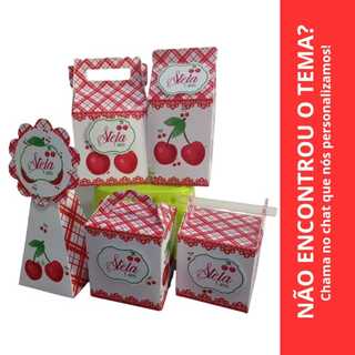kit 20 itens + 10 BRINDES personalizados cereja /lembrancinha cerejinha
