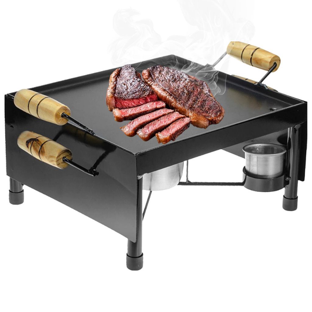 Chapa a Álcool portátil Fogareiro Churrasqueira 1 Boca Multiuso Bifeteira em Oferta na Shopee
