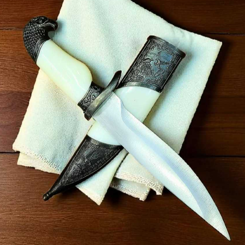 Adaga Punhal Decorativo Águia Com Bainha 28cm Branca em Oferta na Shopee