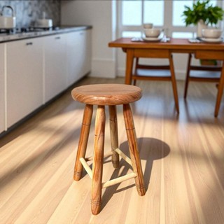 Banquinho Madeira Maciça 50cm Alt Banqueta Tamborete Banco Médio em Oferta na Shopee