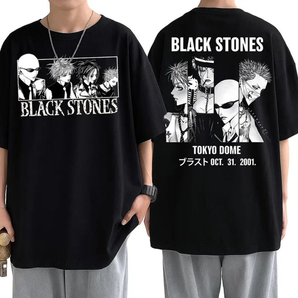 Camiseta Algodão Nana Anime Black Stones Tokyo Dome em Oferta na Shopee