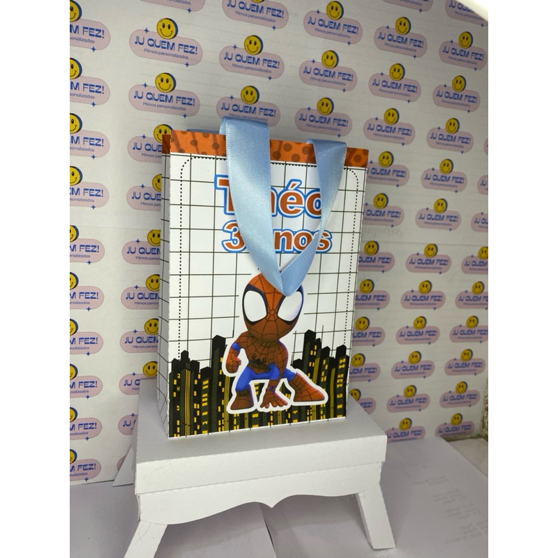 Sacolinha Personalizada Homem-Aranha – Lembrancinha para Festa Infantil