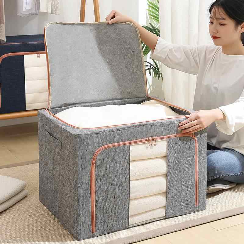 Kit Caixa Saco Organizador Cobertor Casaco Guarda Roupa Ecológico Anti-Poeira Umidade em Oferta na Shopee