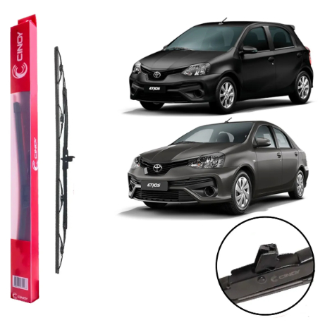 Kit Palheta Limpador Parabrisa Etios Toyota YN-PS0026T Cinoy Paleta Dianteira